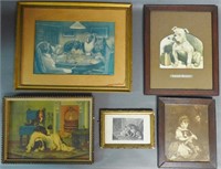 Grouping of Antique & Vintage Dog Prints