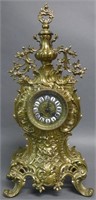 French Louis XV Style Bronze Mantel Clock