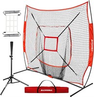 7'7' Baseball Softball Net with Batting Tee