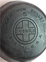 Griswold cast iron skillet 5.  724