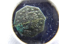 1852 California Gold ½.