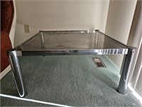 Smoked Glass Chrome End Table