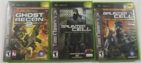 3x Video Games XBOX Tom Clancy's Splinter Cell +