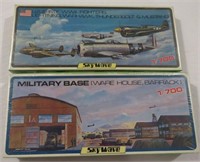 2x Sealed Model Kits Skywave Military Base + Plane