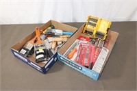 2 Tray Lots - Paint Brushes, Dewalt Bits