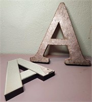 Metal Letter "A" & Mirror Letter "A"