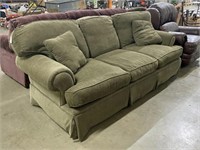 Green Upholstery Three Cushion Sofa