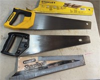 2 Stanley Hand Saws With Covers