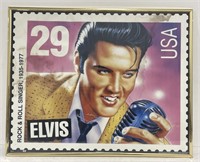 (AB) Elvis Presley Stamp Wall Art.( Appr 16x20")