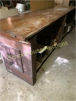 8’ ft table work bench with storage underneath