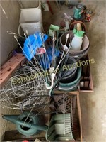 Lot of gardening pots tools fencing  and more