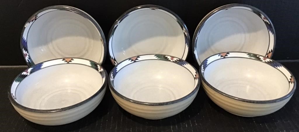 NORITAKE STONEWARE CACHINA 7 BOWLS