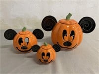 Disney Mickey Mouse Cookie Jar & 2 Candle Holders