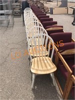 10pc White Wooden Kitchen Dinning Chairs