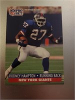 1991 Pro Set Rodney Hampton RC #62