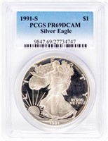 Coin 1991-S  American Eagle PCGS PR69DCAM