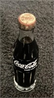 G) vintage, 3 inch Coca-Cola bottle with original