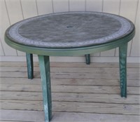 F1) Outdoor Plastic Table, Hole for Umbrella