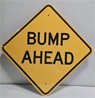 Metal Bump Ahead sign