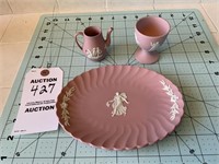 Wedgwood Pink Jasperware 3 Pieces