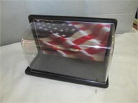 3pc Lucite American Flag Model Display Boxes - NOS