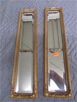 PAIR-- WALL ACCENT MIRRORS