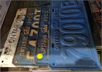 Various 1950s License Plates