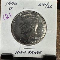 1990-D JFK HALF DOLLAR HIGH GRADE