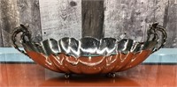 Silverplated dragon handle bowl