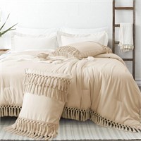 ALEISSEL Beige Comforter Set King Size, Ultra-Sof