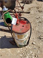 Vintage Texaco Oil Lube Can (+ Cart)