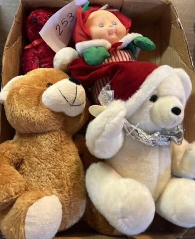 Mixed plush Christmas bear lot