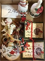 Vintage Christmas ornaments; Bells & More