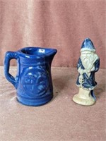 Rowe Pottery Santa & Clay City Pottery Creamer