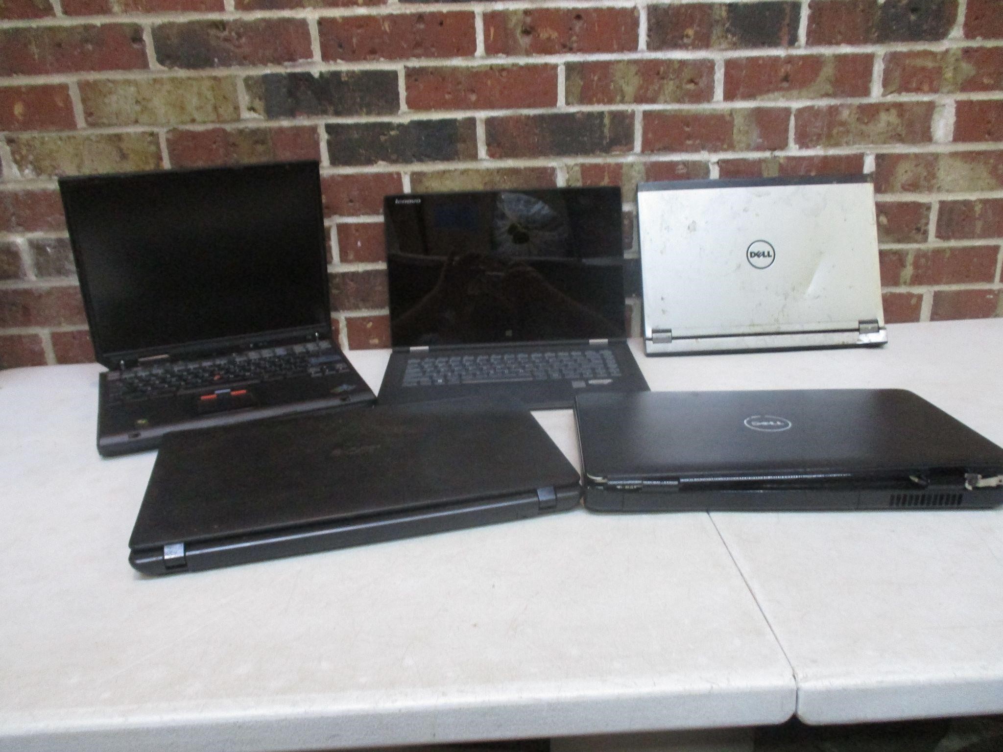 5 Lap Tops (for parts) Conditions Unknown