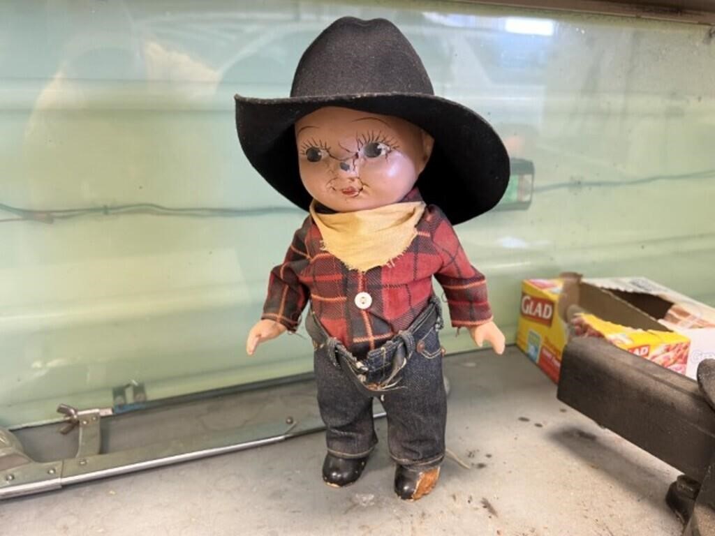 Buddy Lee Cowboy Doll - needs work