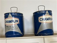 2) 5 gal. Champlin Cans (both to go 1 price)