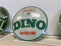 Pair of Dino Gasoline Gas Pump Globe Lenses