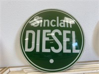 Pair of Sinclair Diesel Gas Pump Globe Lenses