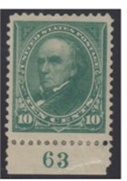 US Stamps #273 Mint HR Plate Number Single CV $95