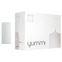 Yummi Candles Unscented White Pillar Candles, 3-pk