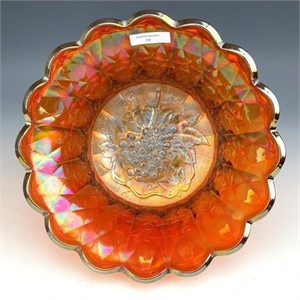 Imperial Marigold Heavy Grape Punch Bowl