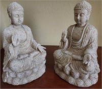 L - LOT OF 2 BUDDHA FIGURES 12"T (M16)