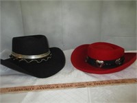 2pc Lady's Sonmi & Pagelle Felt Hats