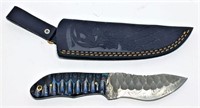 Damascus Steel Knife with Custom Resin Handle