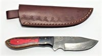 Damascus Steel Knife with Custom Wood Handle