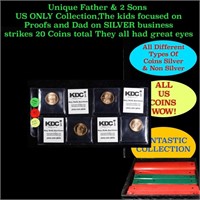 Great Page of 4 US Presidential Dollar Coins