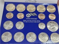 2009 Philadelphia US Mint UNC Coin Set