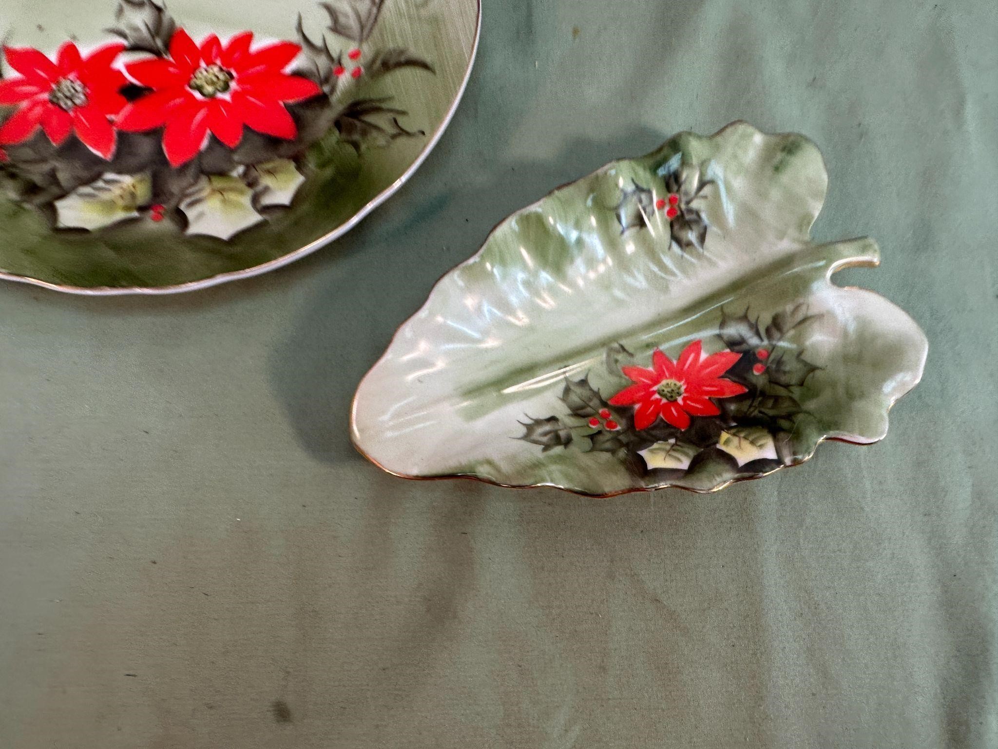 LEFTON CHINA COOKIE PLATE & MINT DISH