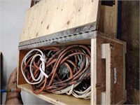 Wooden box of electrical wire